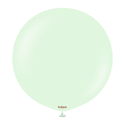 24 inch Kalisan Macaron Pale Green Latex Balloons 2ct