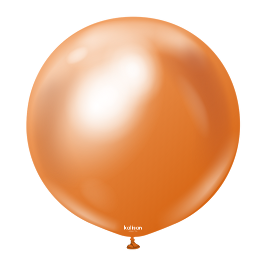 24 inch Kalisan Mirror Copper Latex Balloons 2ct