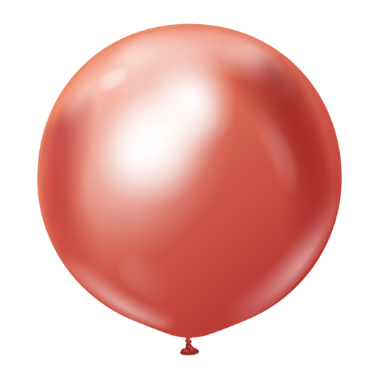 24 inch Kalisan Mirror Red Latex Balloons 2ct