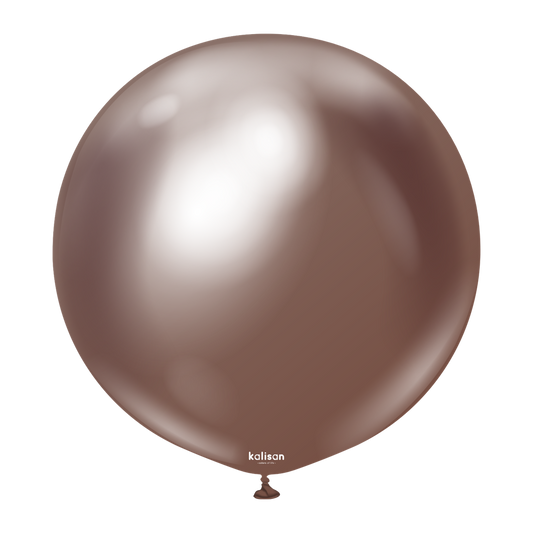 24 inch Kalisan Mirror Chocolate Latex Balloons 2ct