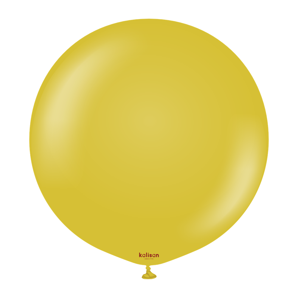 24 inch Kalisan Retro Mustard Latex Balloons 2ct