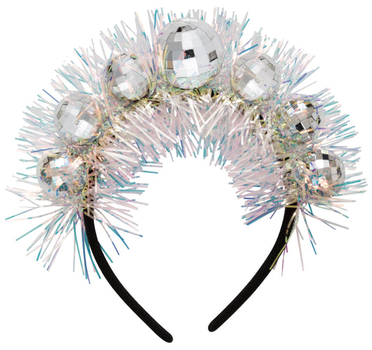 Toasting New Year's Fringe Disco Ball Headband 1ct