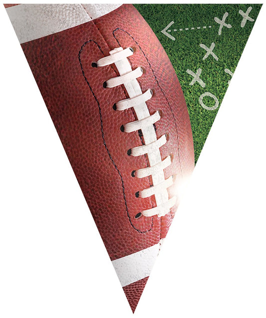 Football Plastic Pennant Banner 1ct