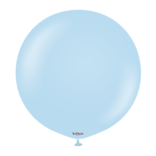 36 inch Kalisan Macaron Blue Latex Balloons 2ct