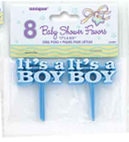 Its a Boy Blue Cake Picks, 8ct