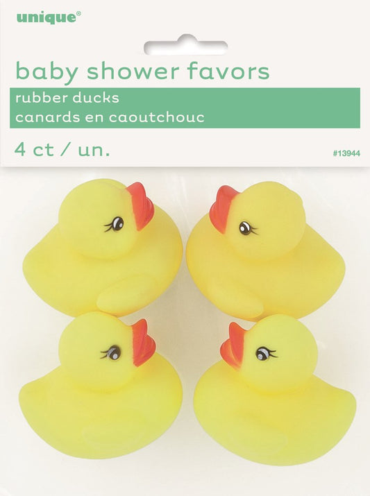 Baby Shower Rubber Ducks 4ct