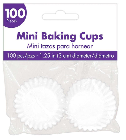 Mini Cupcake Cases White 100ct