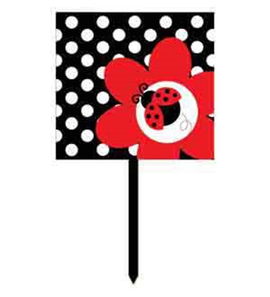 Ladybug Fancy Yard Sign plástico