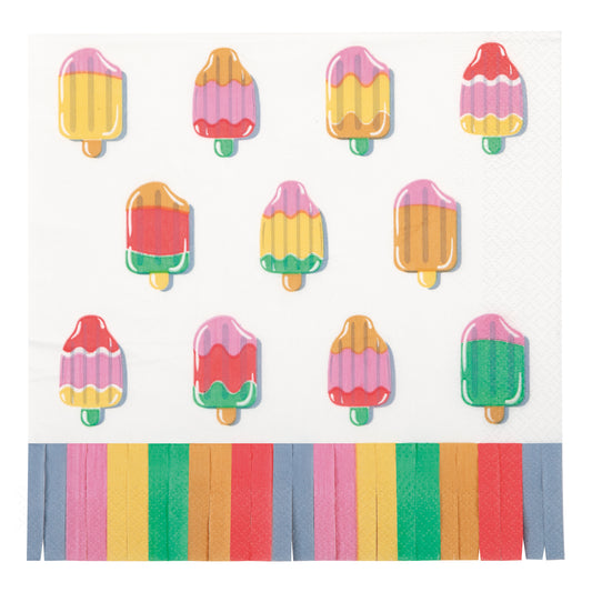 Summer Chic Fringe Luncheon Napkins 16ct