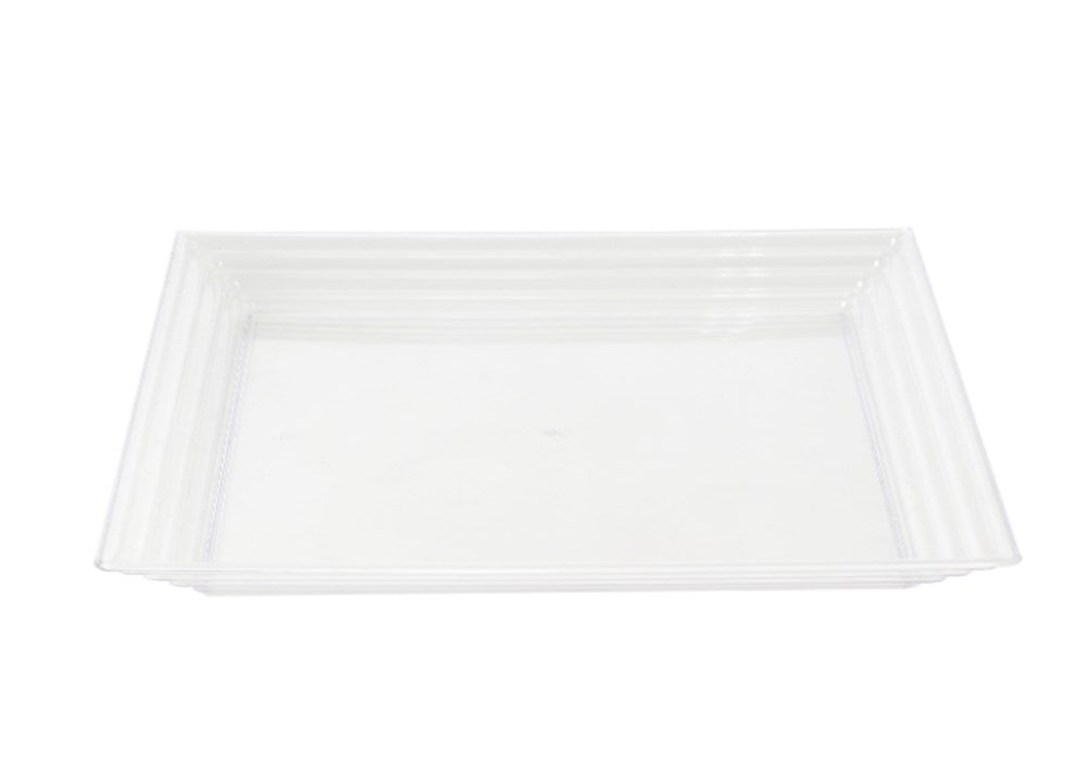 Square Plastic Tray - Clear