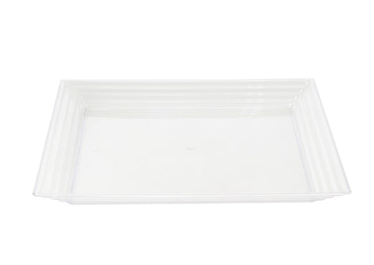 Square Plastic Tray - Clear