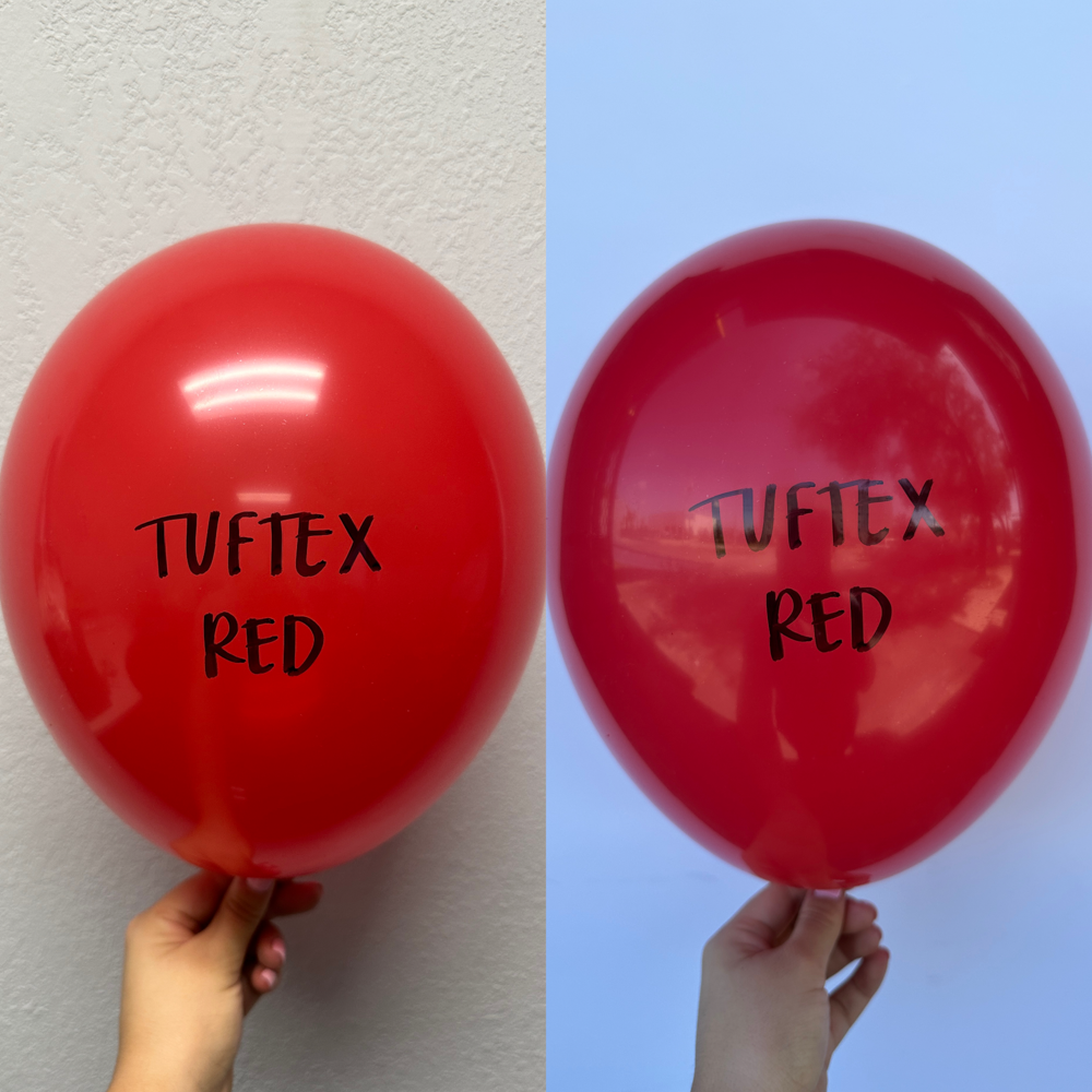 Globos de látex rojo Tuftex de 5 pulgadas, 50 unidades