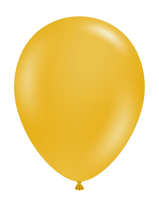 Tuftex Mustard 5 inch Latex Balloons 50ct