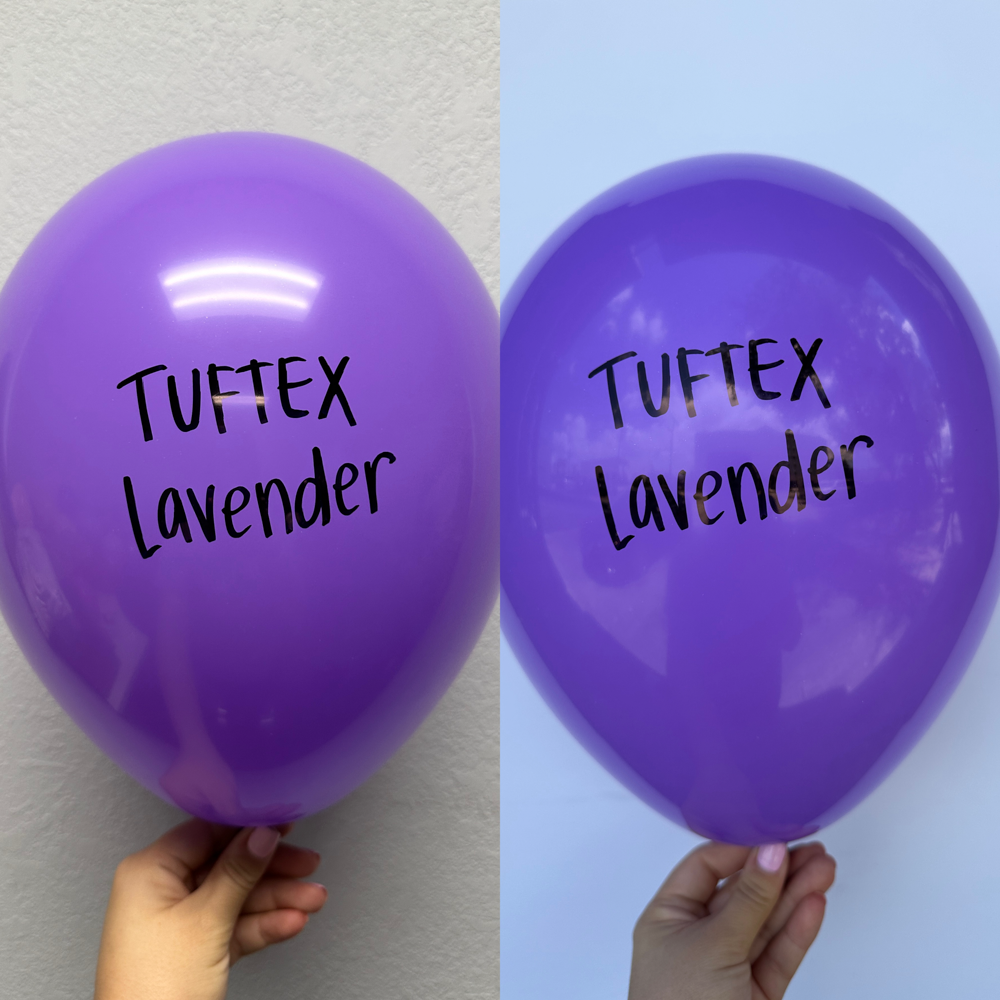 Globos de látex Tuftex Lavanda de 5 pulgadas, 50 unidades