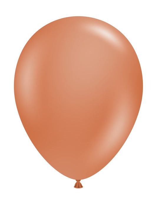 Tuftex Burnt Orange 5 inch Latex Balloons 50ct