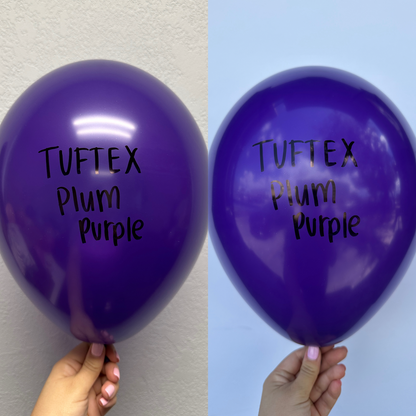 Globos de látex morado ciruela Tuftex de 5 pulgadas, 50 unidades