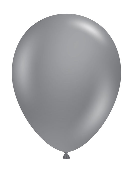 Tuftex Gray Smoke 5 inch Latex Balloons 50ct