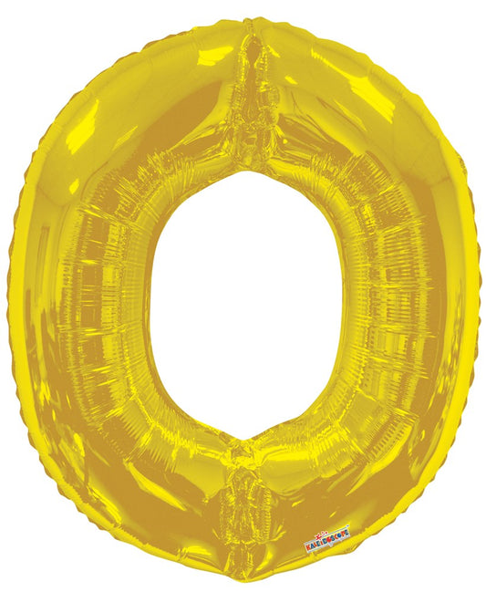 Jumbo Foil Letter Balloon 34in Gold - O