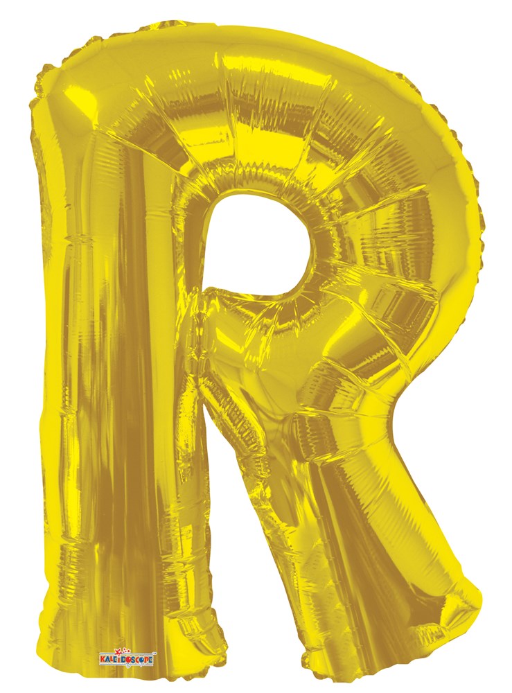 Jumbo Foil Letter Balloon 34in Gold - R