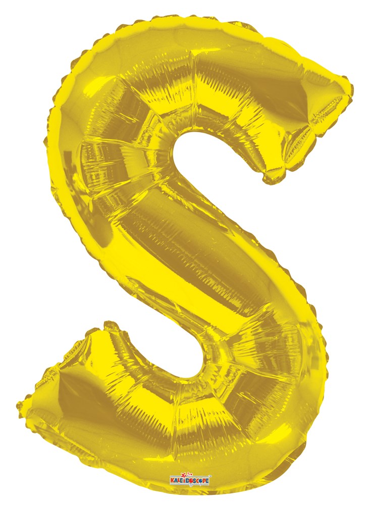 Jumbo Foil Letter Balloon 34in Gold - S