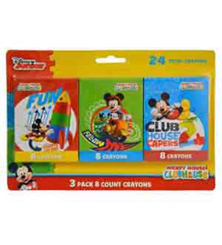 Mickey Crayons 3ct 8.75x6.25x0.50