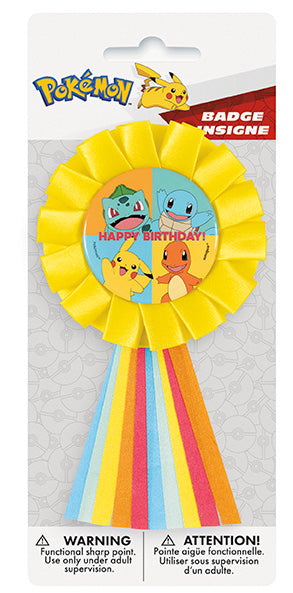 Pokemon Happy Birthday Badge 1ct