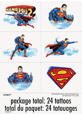 Superman Tattoos 24ct