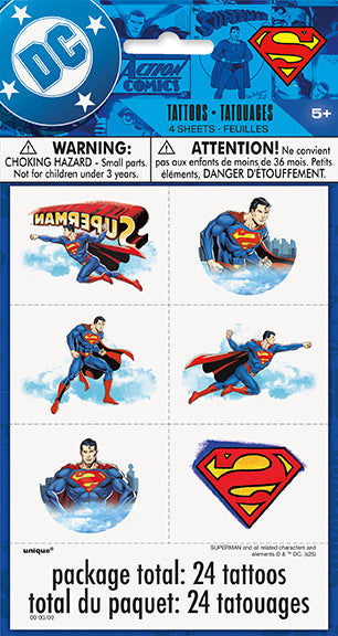 Superman Tattoos 24ct