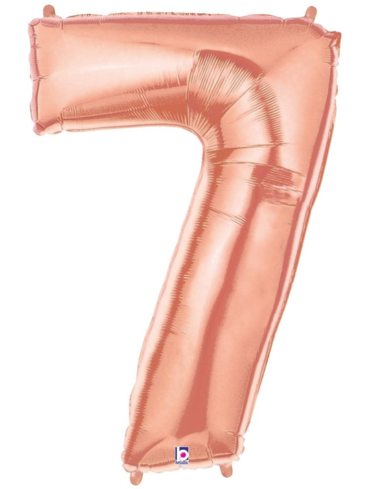 Betallic 7 Rose Gold 34 inch Shaped Foil Balloon 1ct
