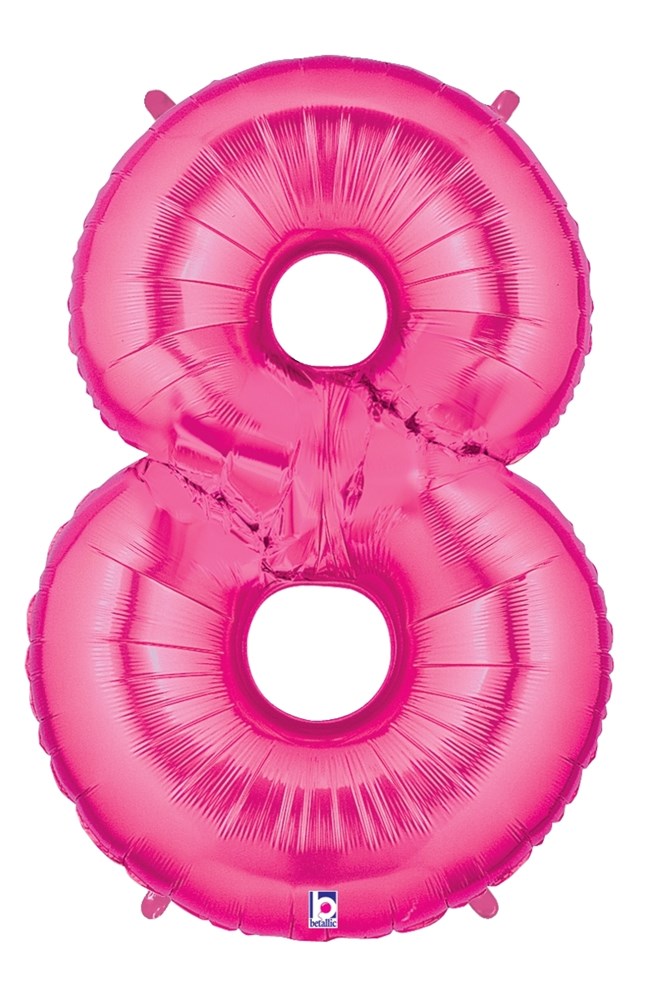 Betallic 8 Pink 34 inch Shaped Foil Balloon Packaged 1ct