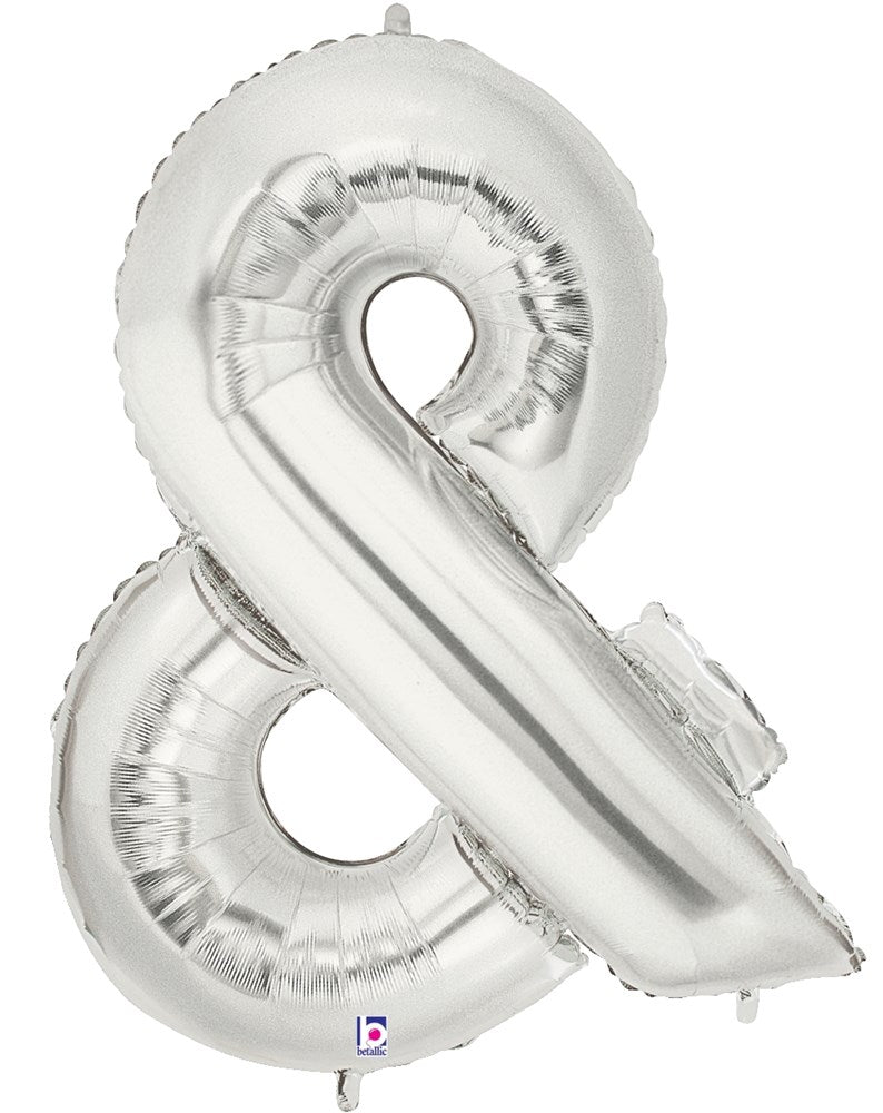 Betallic & Silver 34 inch Shaped Foil Balloon 1ct