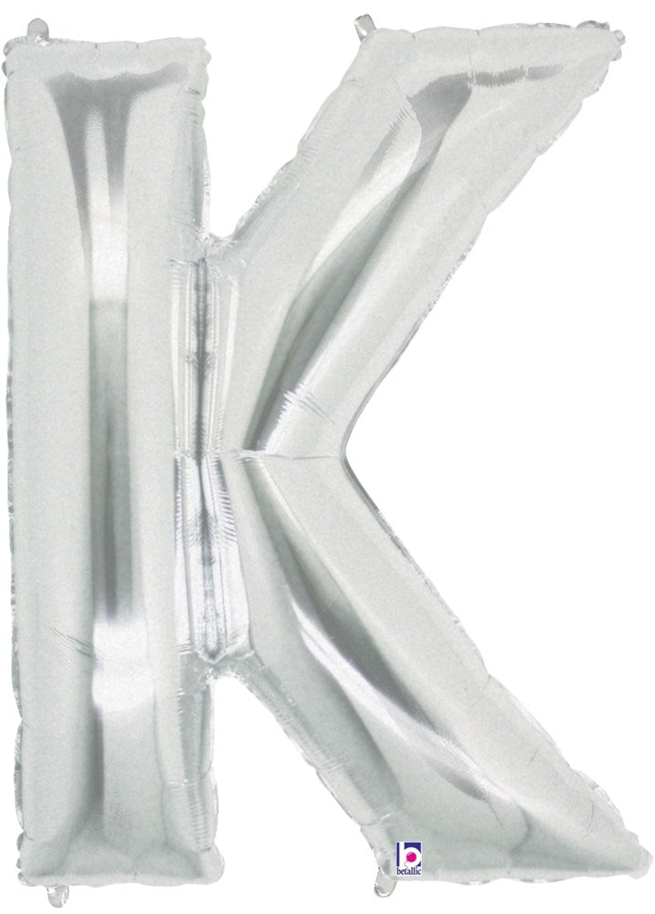 Betallic K Silver 34 inch Shaped Foil Balloon Polybagged 1ct