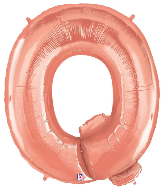 Betallic Q Rose Gold 34 inch Shaped Foil Balloon Polybagged 1ct