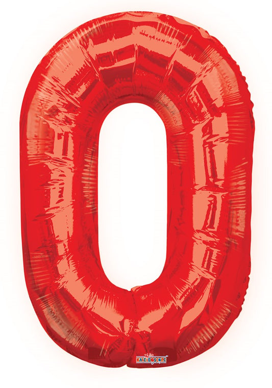 Jumbo Foil Number Balloon 34in Red - 0