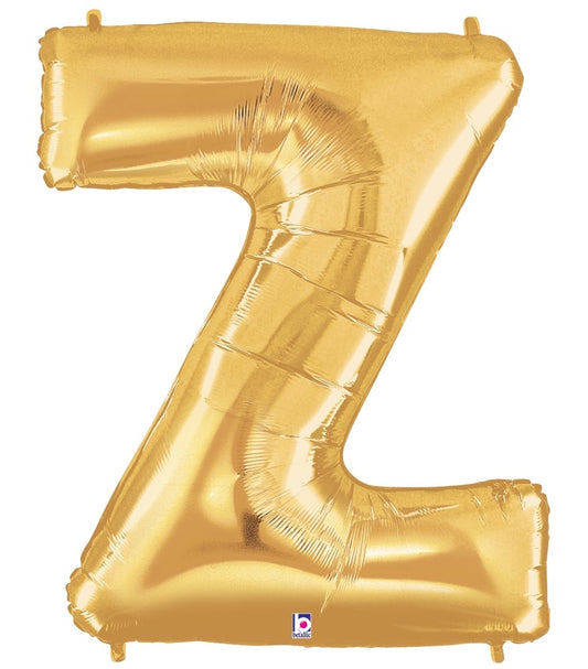 Betallic Z Gold 34 inch Shaped Foil Balloon Polybagged 1ct