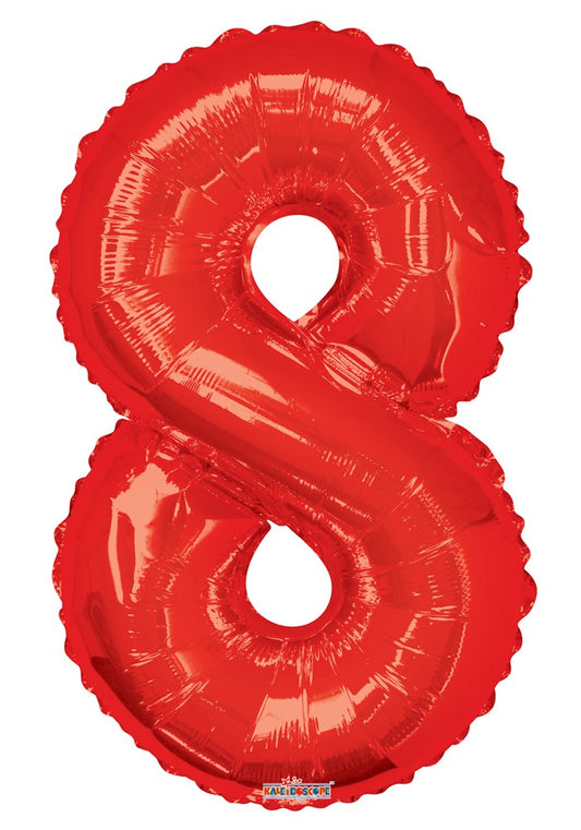 Jumbo Foil Number Balloon 34in Red - 8