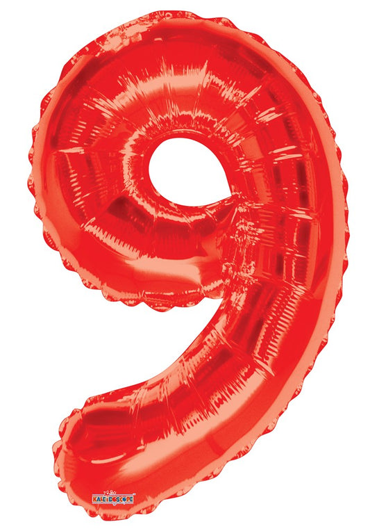 Jumbo Foil Number Balloon 34in Red - 9