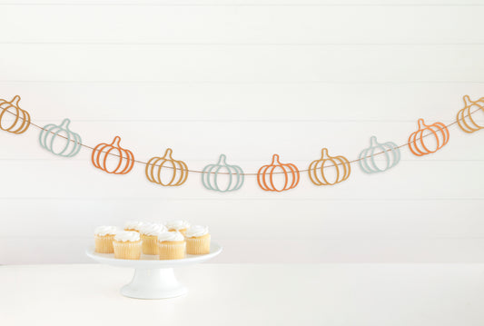 Family Thanksgiving Paper Board Pumpkin Banner 6ft 1ct