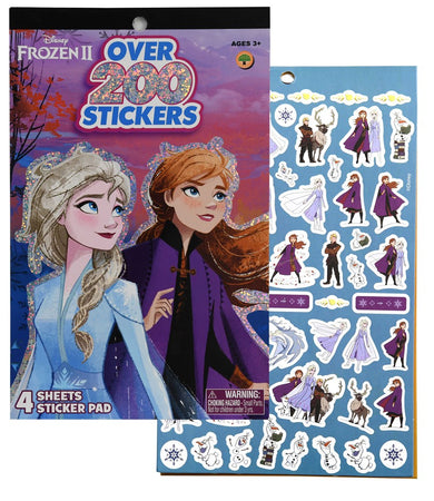 Frozen 2- 4 Sheet Foil Cover Sticker Pad 200+ Stickers – Toy World Inc