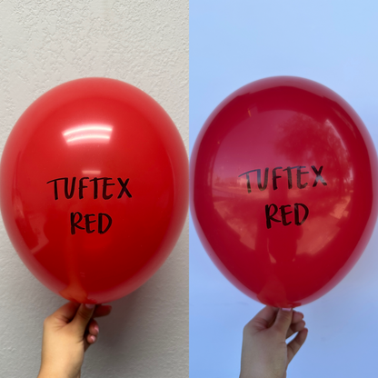 Globos de látex rojo Tuftex de 17 pulgadas, 50 unidades