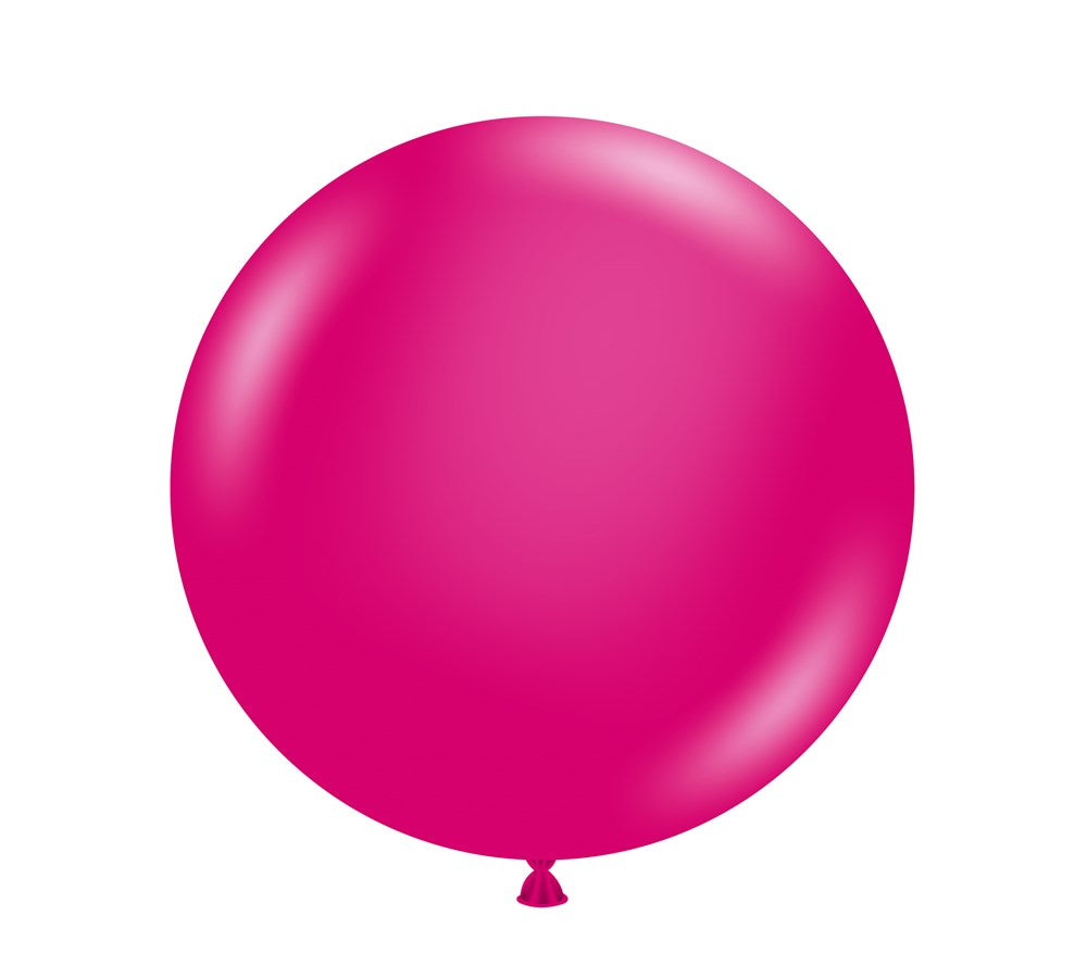 Globos de látex Tuftex Crystal Magenta de 17 pulgadas, 50 ct