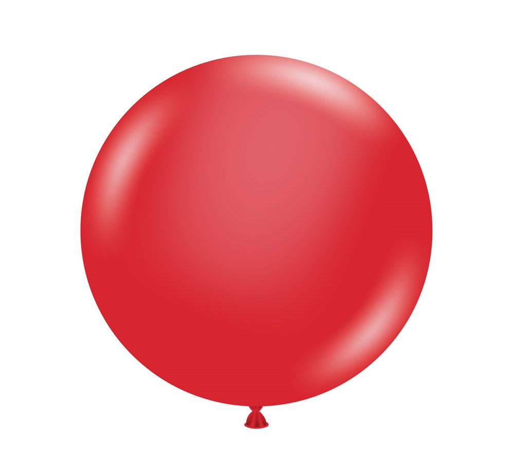 Globos de látex rojo cristal Tuftex de 17 pulgadas, 50 unidades