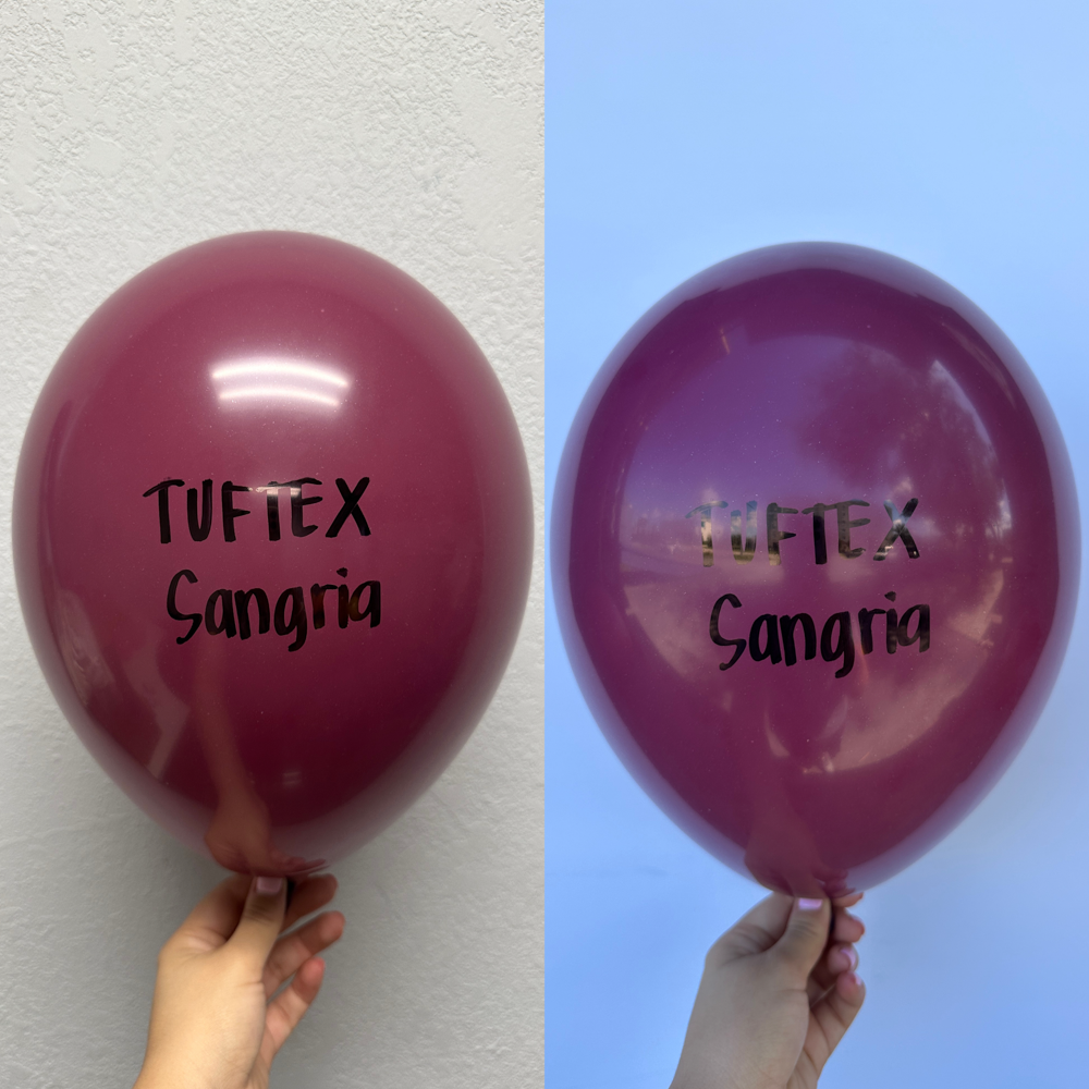 Globos de látex Tuftex Sangria de 17 pulgadas, 50 unidades