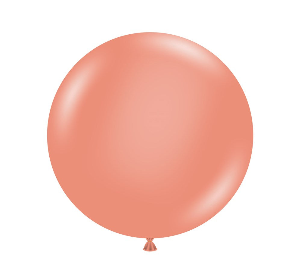 Globos de látex Tuftex metálicos de oro rosa de 17 pulgadas, 50 unidades