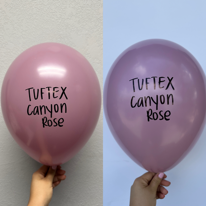 Globos de látex Tuftex Canyon Rose de 17 pulgadas, 50 unidades