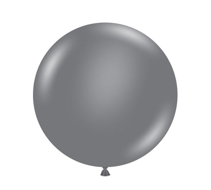 Globos de látex gris ahumado Tuftex de 17 pulgadas, 50 unidades