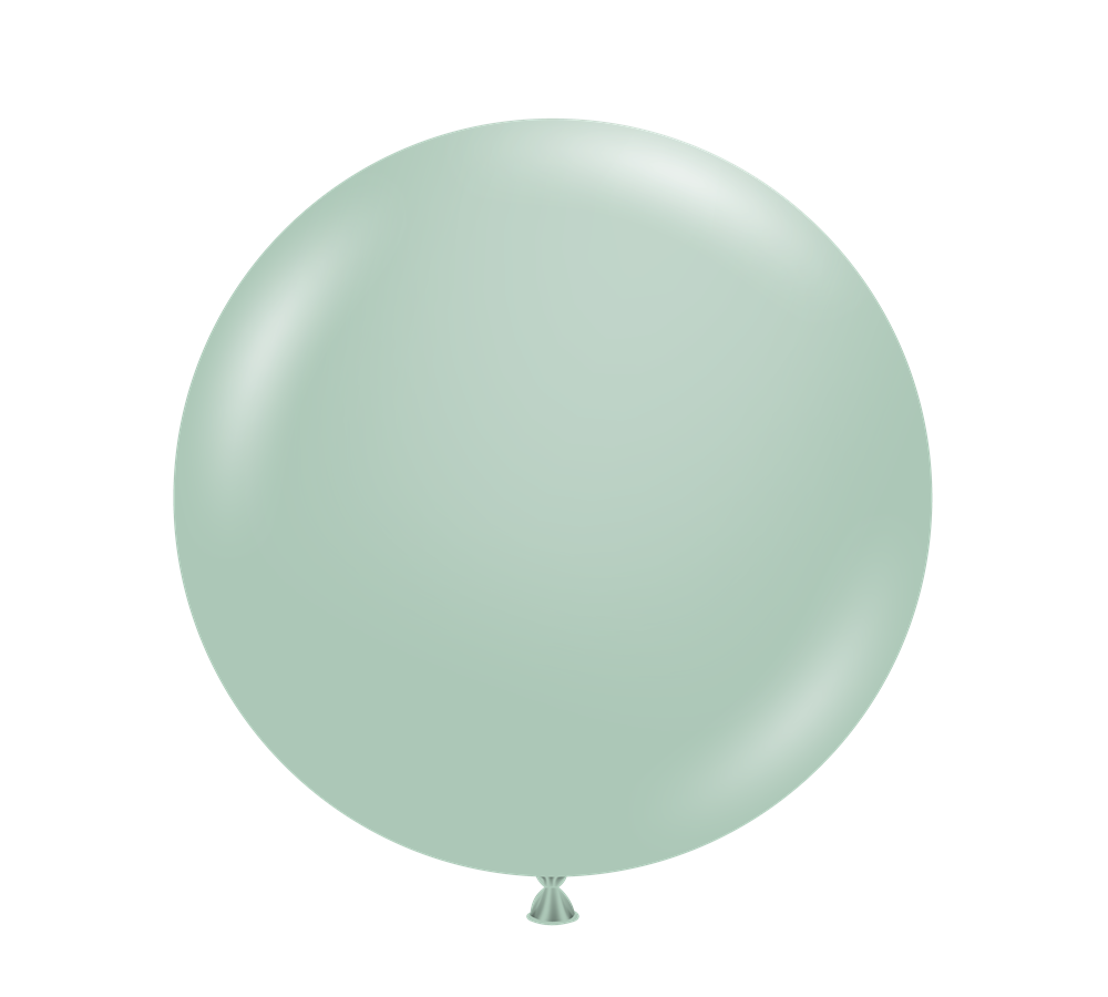 Globos de látex Tuftex Empower-Mint de 17 pulgadas, 50 unidades