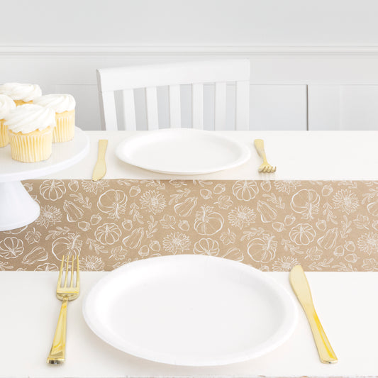 Family Thanksgiving Kraft Paper Table Runner 8ct
