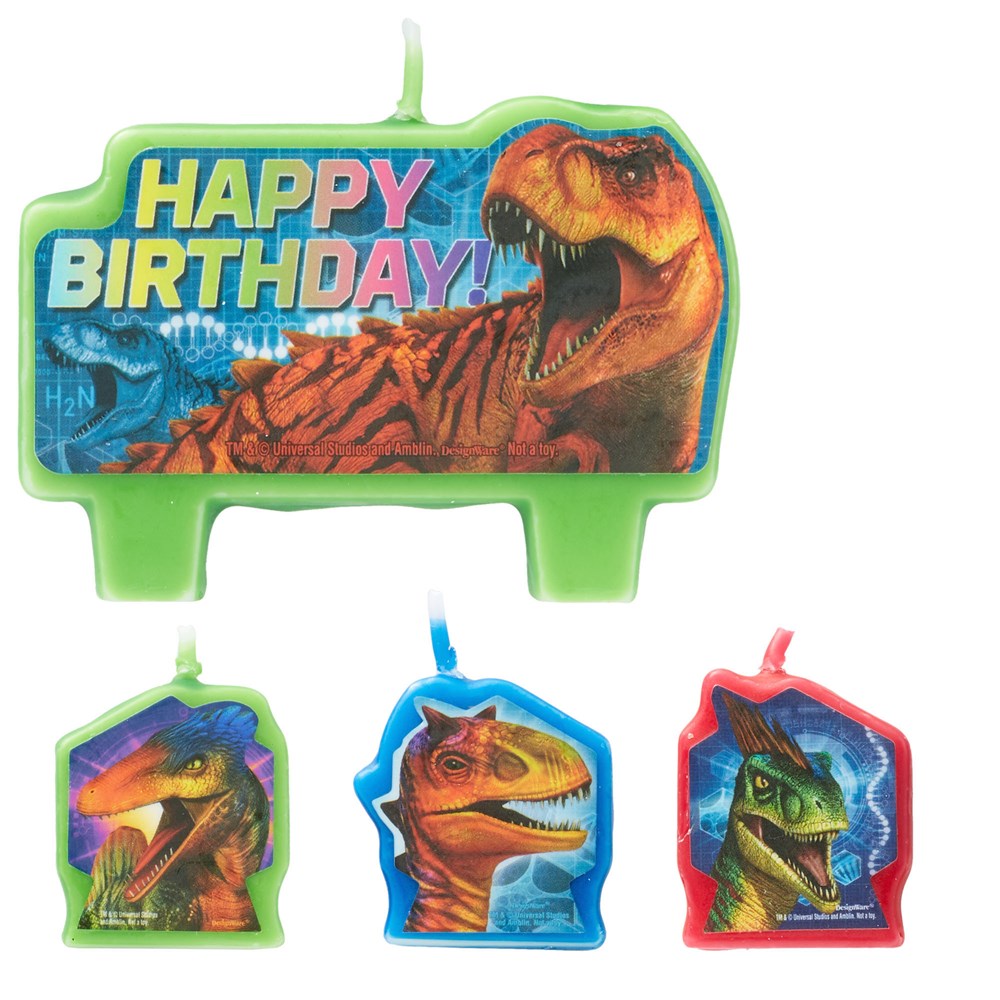 Jurassic World Birthday Candles Set 4ct