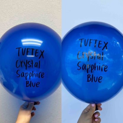 Tuftex Crystal Sapphire Blue 17 inch Latex Balloons 25ct